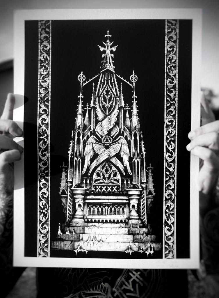 Print réalisé par Lahhel sur le thème throne and seraphin pour sa boutique etsy