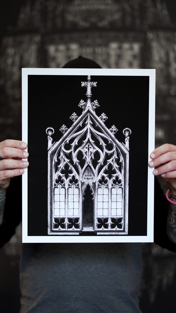 Print réalisé par Lahhel pour sa boutique